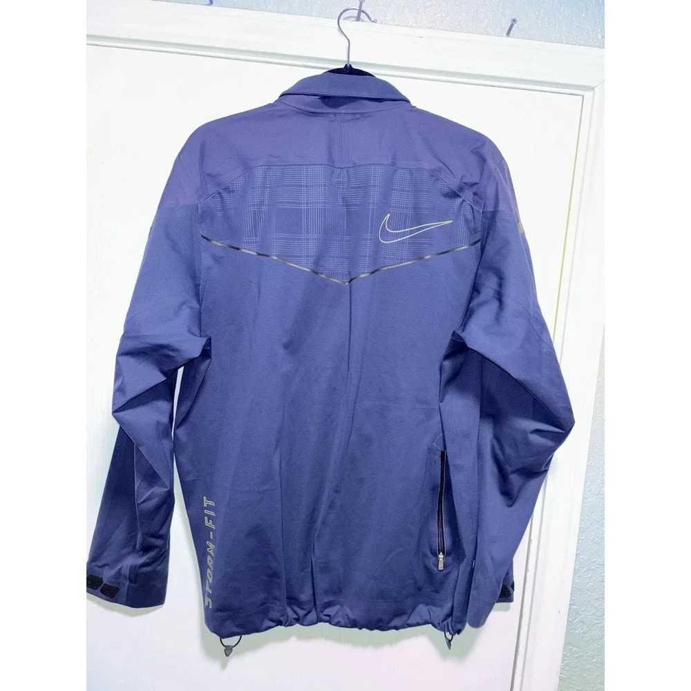 NIKE GOLF STORM-FIT 10 WATERPROOF 1/4 ZIP Blue JACKET Medium 416273-440